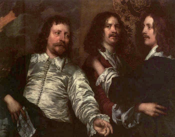 DOBSON, William The Painter with Sir Charles Cottrell and Sir Balthasar Gerbier dfg China oil painting art